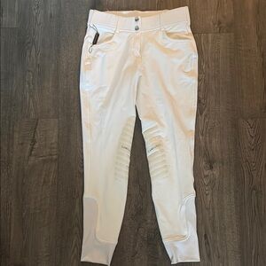 NWT White Silicone Knee Patch Riding Breeches